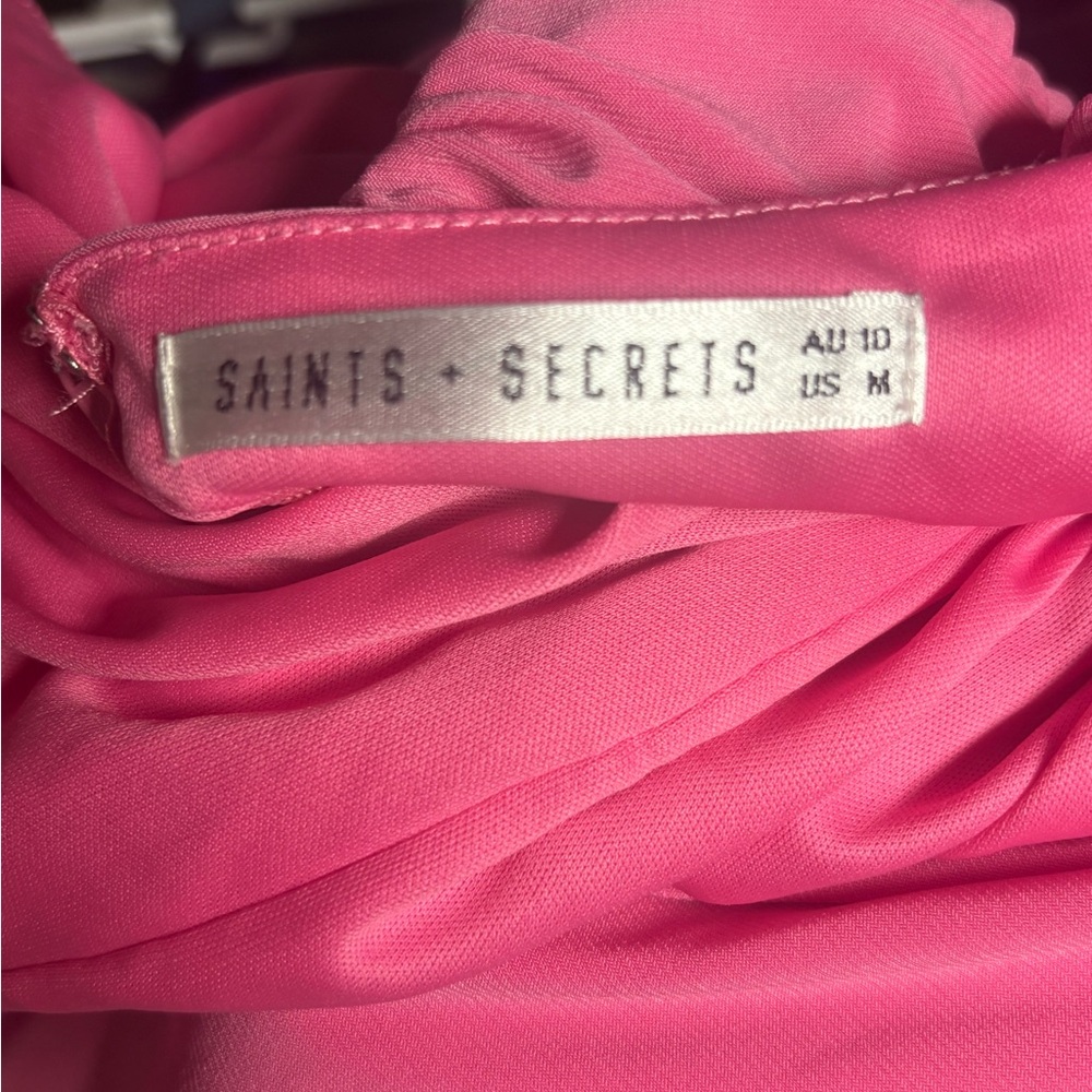 Pink Ruched Maxi Dress - Picture 3 of 3